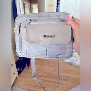 Multi Sac Gray Crossbody Bag
